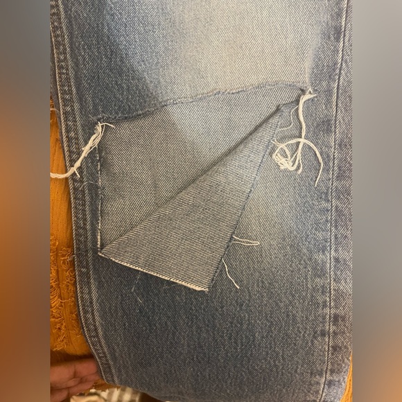 RE/DONE  70s Straight DARING INDIGO W/Rips - Picture 3 of 11